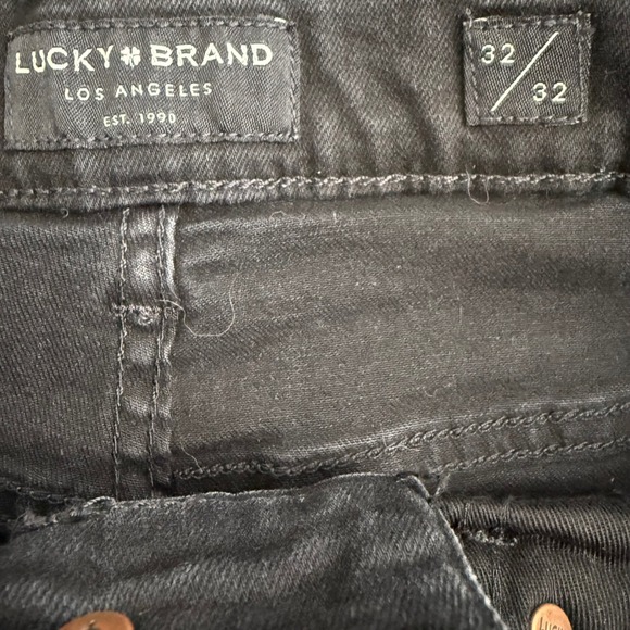 Lucky Brand Mens 412 Athletic Slim Jeans Black Wash Size 32x32 - Picture 4 of 9